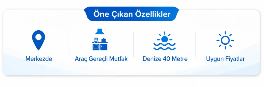 avşa adası denize 40 metre yakın apart özelliği