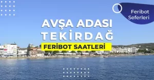 Tekirdağ Avşa Feribot Saatleri ve Fiyatları (Öz Kaptan) 2026